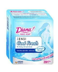 BVS Diana Sensi Cool Fresh Siêu Mỏng Cánh 20 - (Lốc 4 Gói)