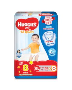 Tã quần Huggies size XL (62M+8M T/quần XL)x3